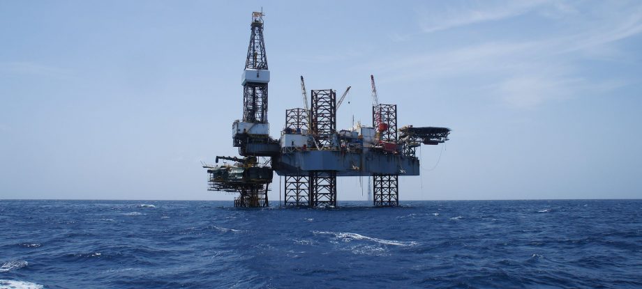 Oil drilling set up in the sea VED Technip.